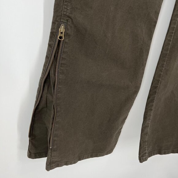 Cabi Womens Stadium Wide Leg Pant Size 8 Brown Flare Zipper Ankle Casual #184 - Picture 6 of 14